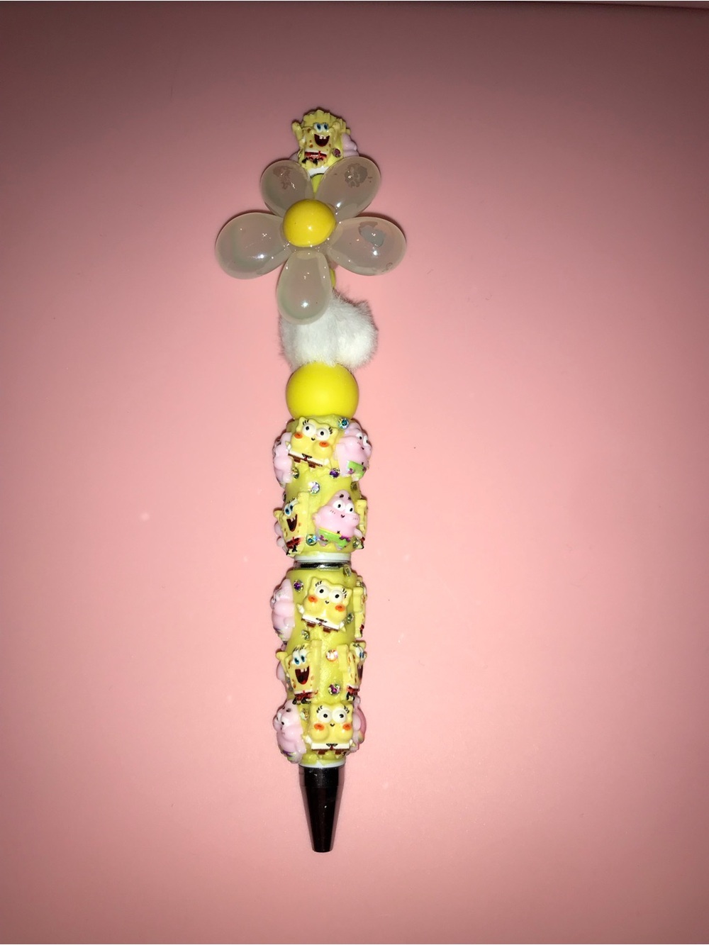 Yellow Flower Bead Pen - SpongeBob SquarePants